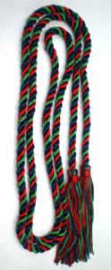 Single Honor Cord in 3 Colors - NAVY BLUE, KELLY GREEN and DARK RED